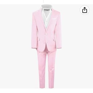 Boys’ pink slim suit!